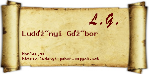 Ludányi Gábor névjegykártya